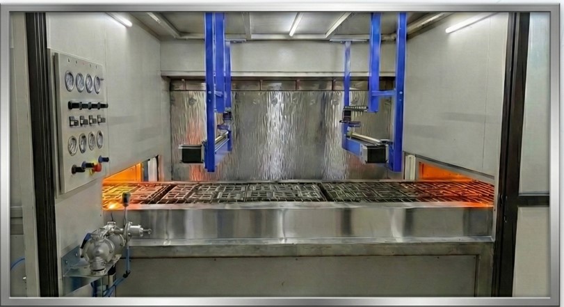 MSF Global Flat Bed Auto Spray Conveyor for Modular Switch, Sockets & Plates – Model MSF/VSI 1350, 230/415V, 50-100k/Day, Iwata Guns, MS/SS for Precision Electrical Components